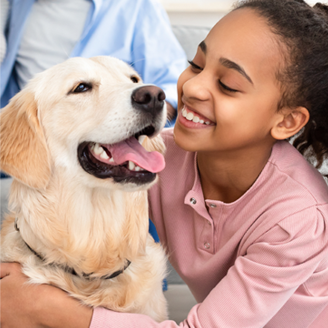 Girl with dog